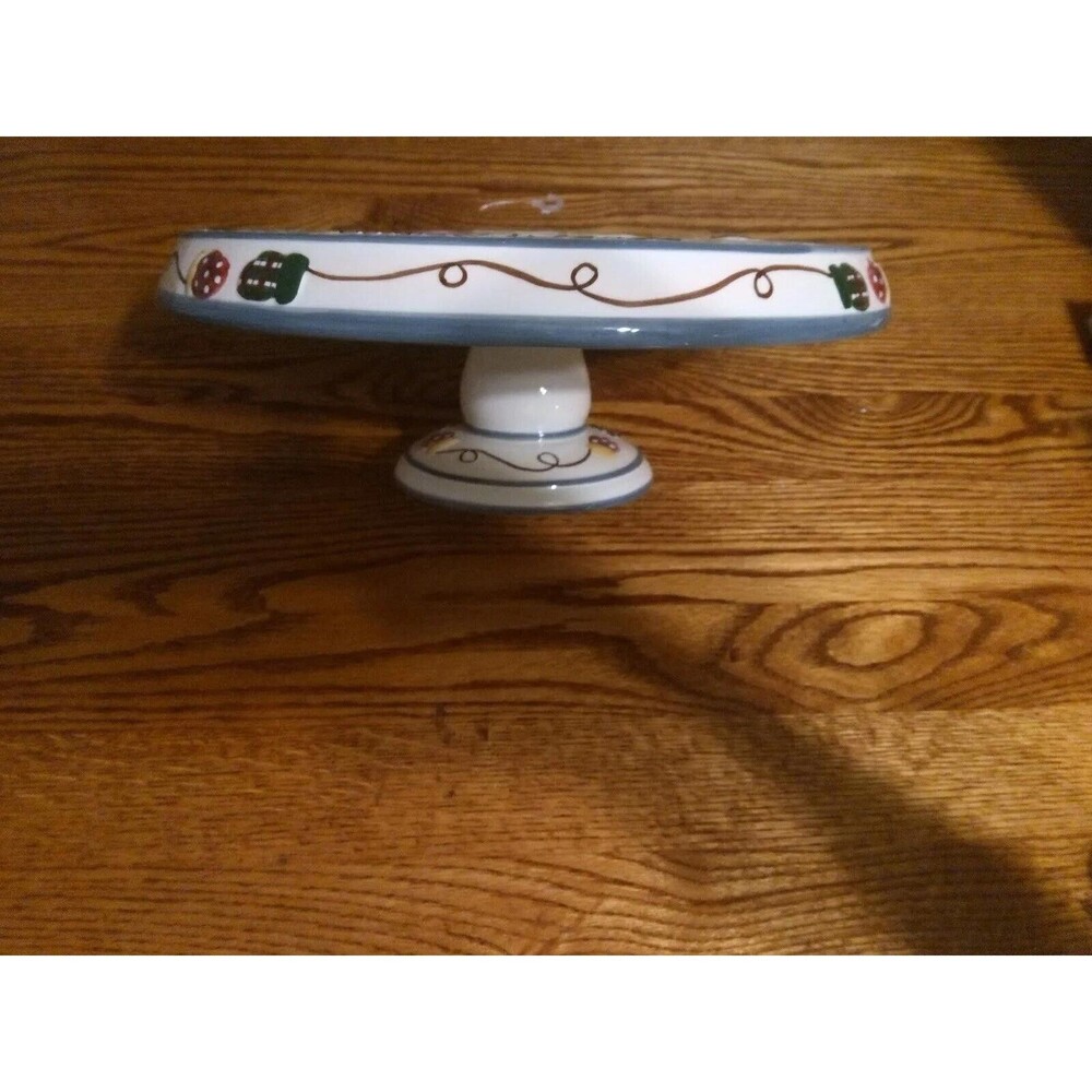 Let it snow snowman Decorative Tray Make The Season Bright Cake Stand Dessert - Picture 2 of 3